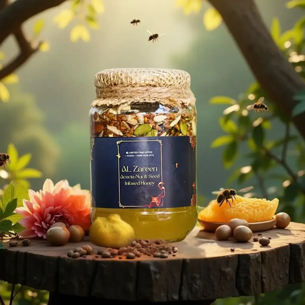 Kashmiri Acacia Honey with Nuts & Seeds