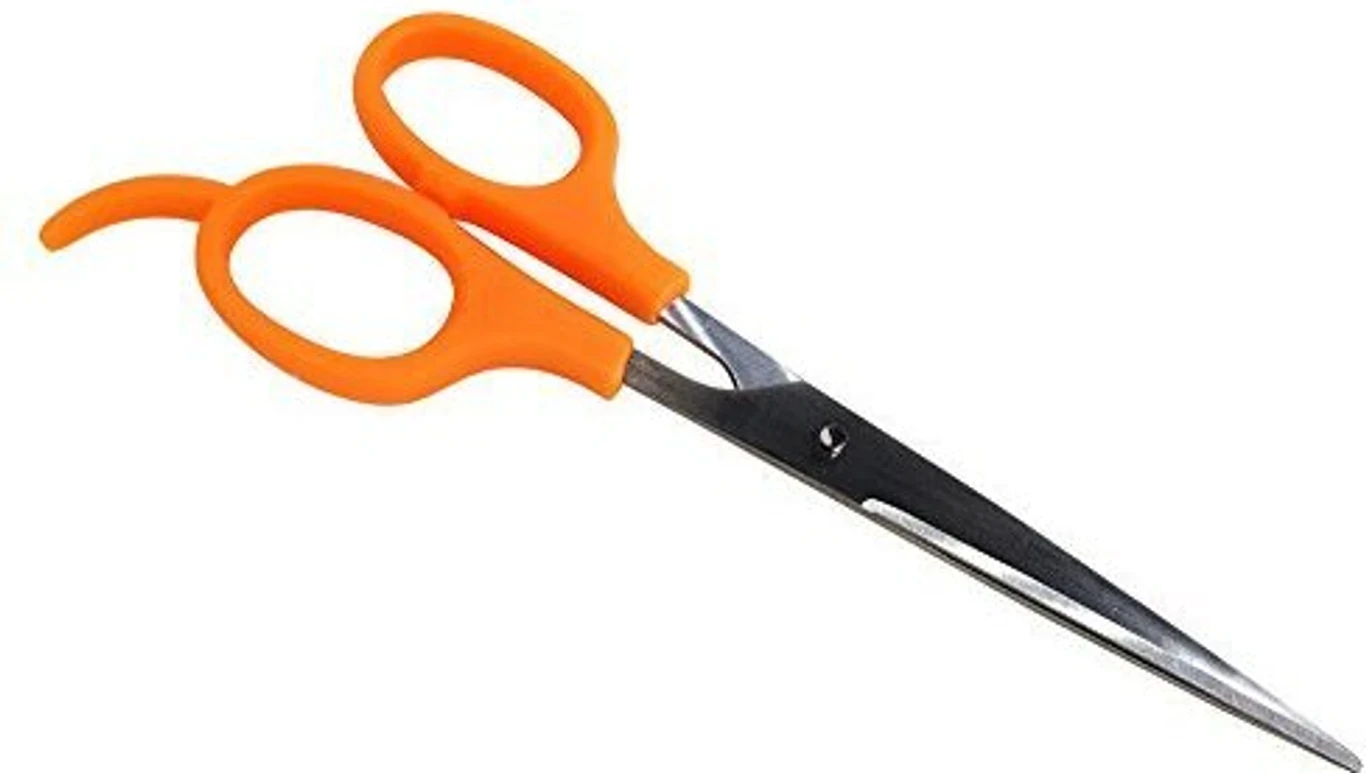 Aadhan Stainless Steel M7 Scissors for Moustache Trimming & Saloon Use (Set of 1, Multicolor)