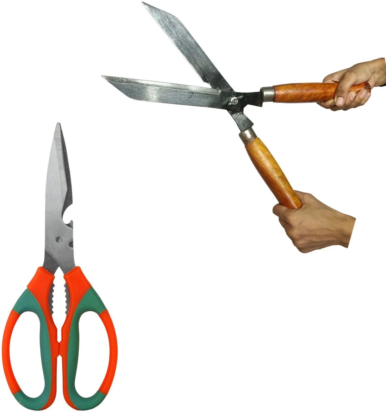 MEENA ENTERPRISES Heavy Duty Hedge Shears, Cutter & Wood Cutter Garden Tool Kit (2 Tools)