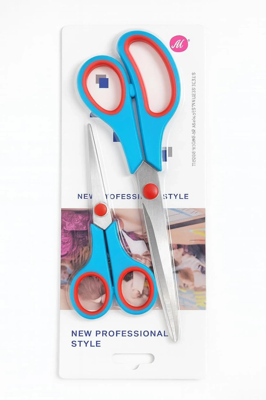 Renew Set of 2 Stainless Steel Scissors for Paper Cutting (Multicolor)