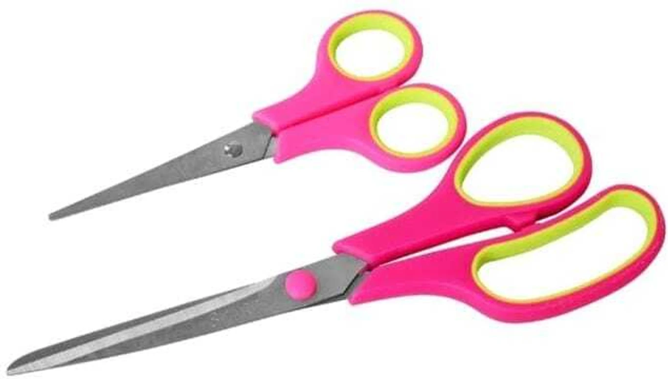 SY Enterprises Stainless Steel Scissors Combo Pack – Multipurpose (Set of 2, Multicolor)
