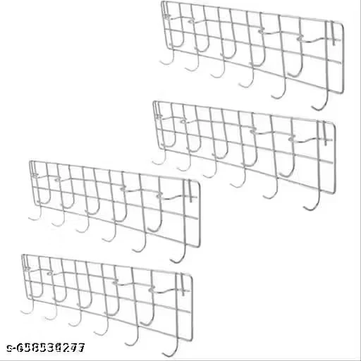 Steel Kitchen Spoon Hanger | Multipurpose Wall Hook Rack
