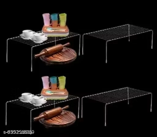 Stainless Steel Shelf Rack Storage Organizer Stand PACK OF FOUR