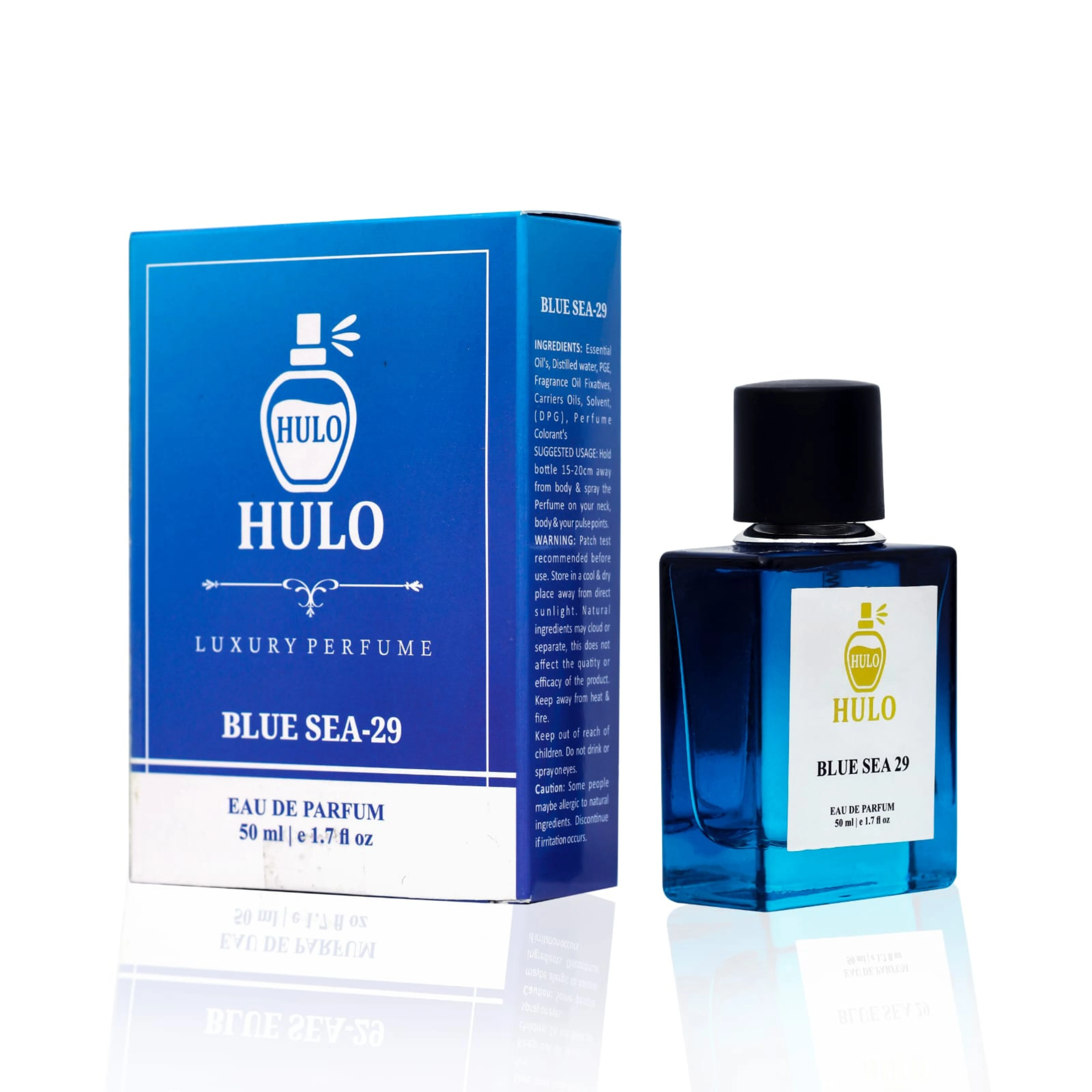 HULO  BLUE SEA   29  The Man Company Fresh Black Edt Perfume For Man - 50Ml | Premium Long-Lasting Fragrance | Perfume Gift for Friend | Anniversary Fragrance Gift | Valentine Gift For Man