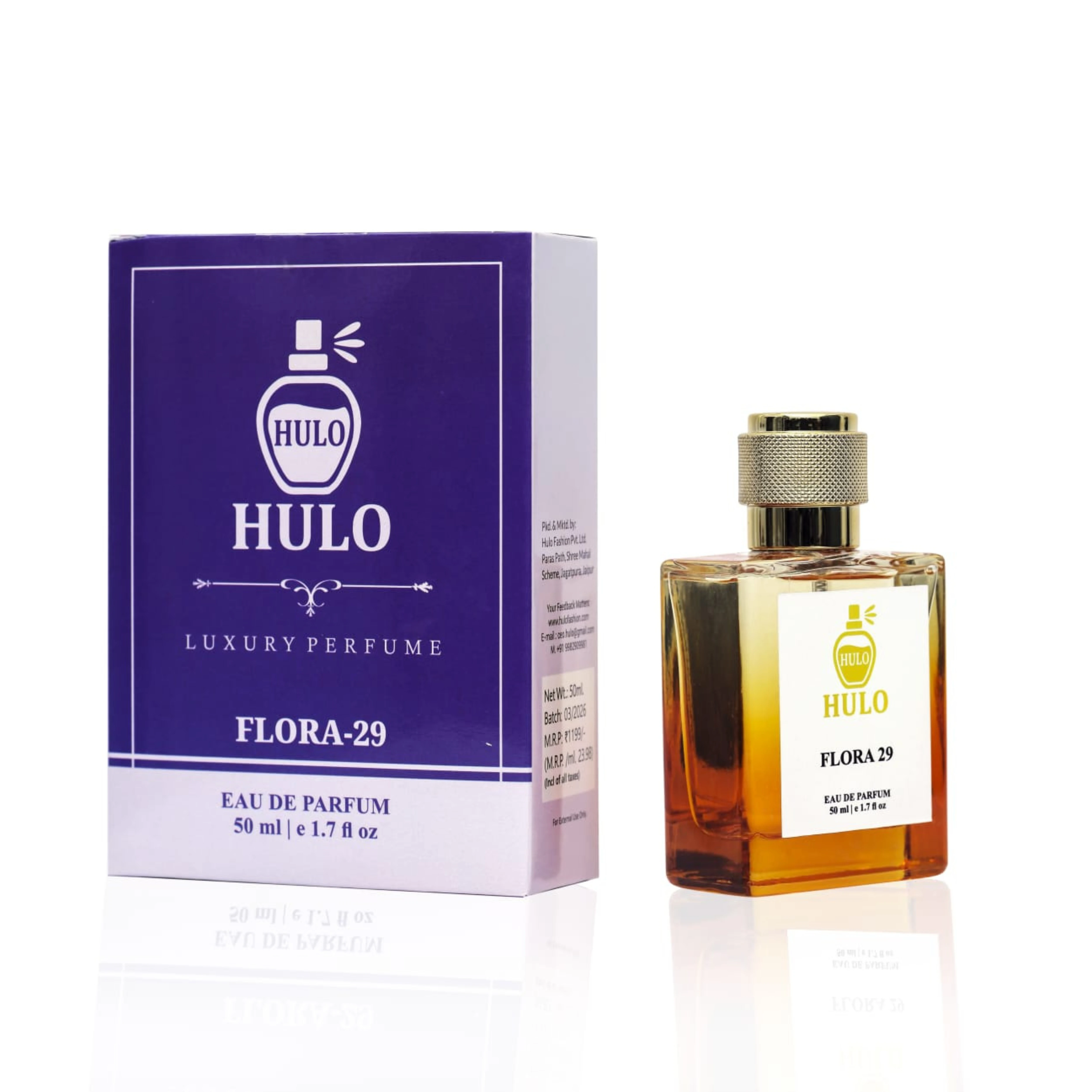 HULO  FLORA 29  The Man Company Fresh Black Edt Perfume For Man - 50Ml | Premium Long-Lasting Fragrance | Perfume Gift for Friend | Anniversary Fragrance Gift | Valentine Gift For Man