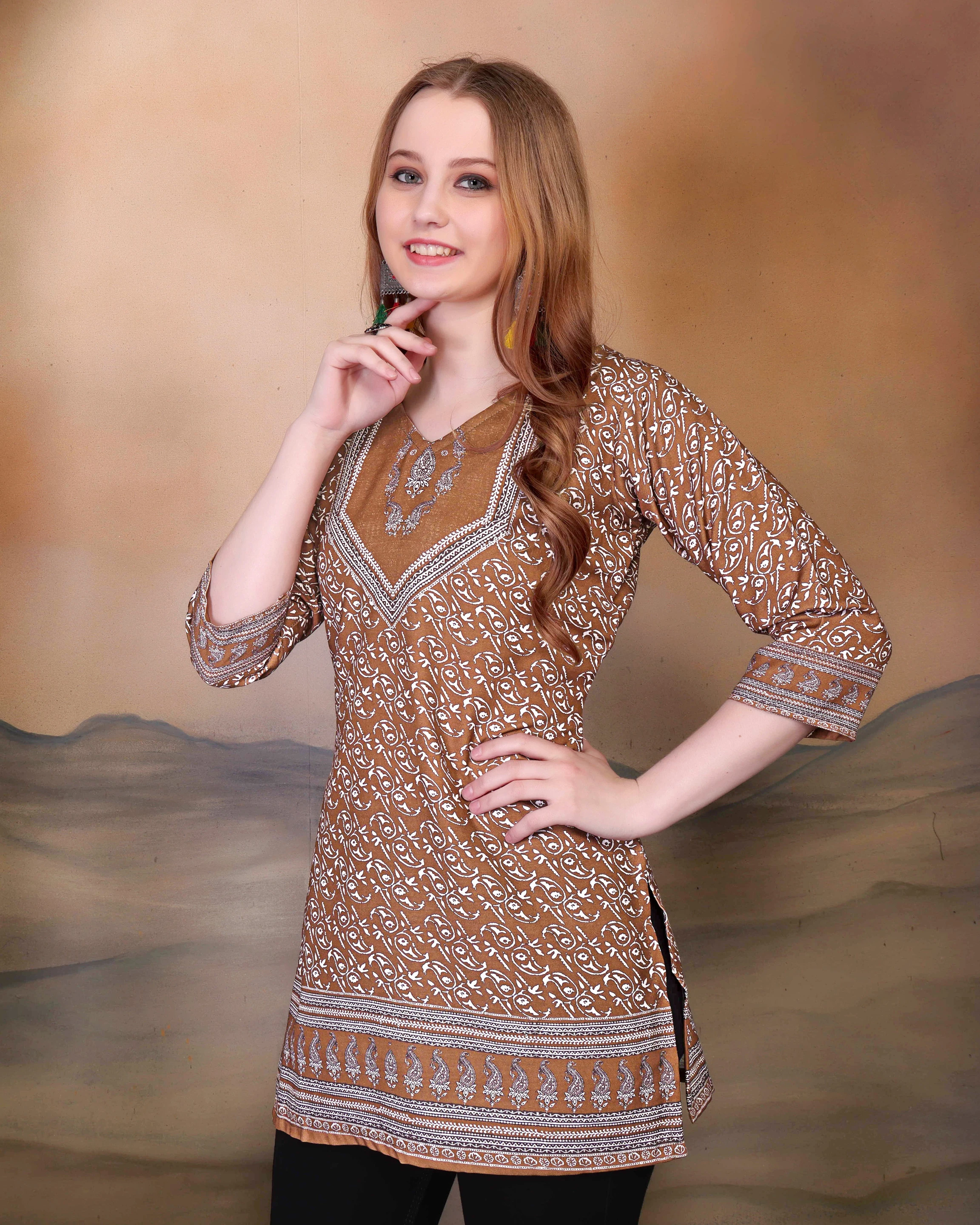 Hetvi  Creation Casual Regular Sleeves Self Design Women Yellow Top