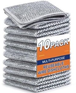 10 Pack Multi-Purpose Reuseable Wire Dishcloths