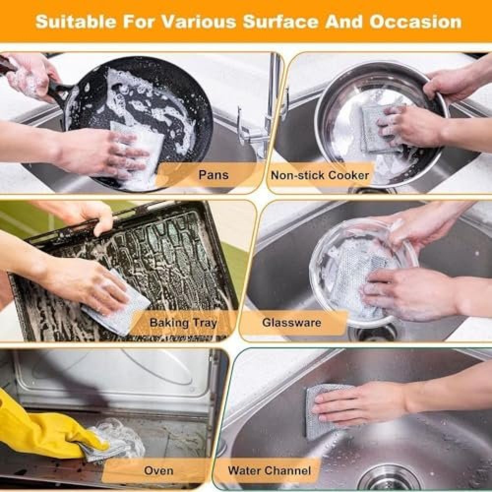 10 Pack Multi-Purpose Reuseable Wire Dishcloths