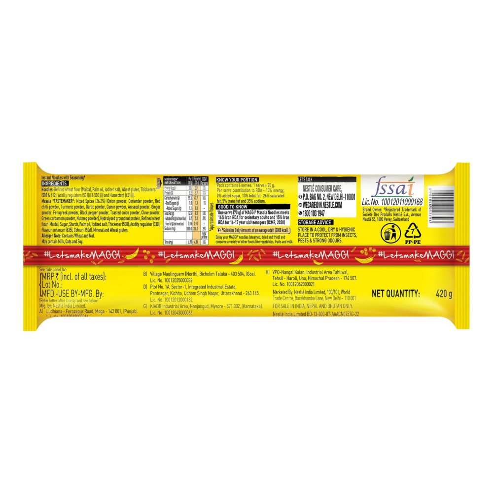 MAGGI 2-Minute Instant Noodles,Masala Noodles 420gm