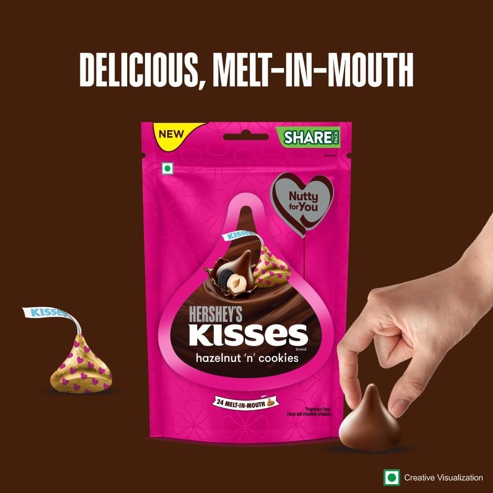 HERSHEY\'S Kisses Hazelnut \'N\' Cookies, 33.6 Gram