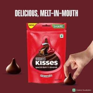 HERSHEY\'S Kisses Special Dark \'N\' Almonds 100.8 Gram