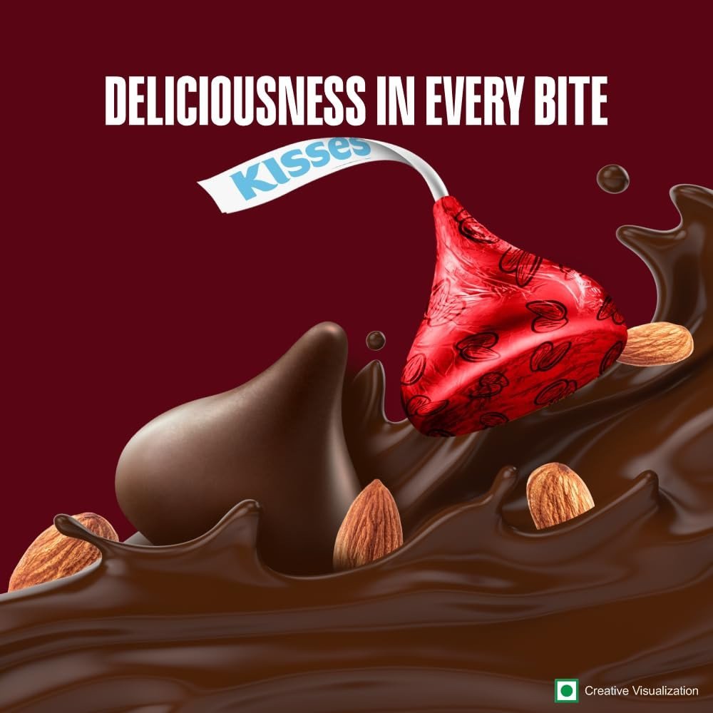 HERSHEY\'S Kisses Special Dark \'N\' Almonds Chocolates 33gm