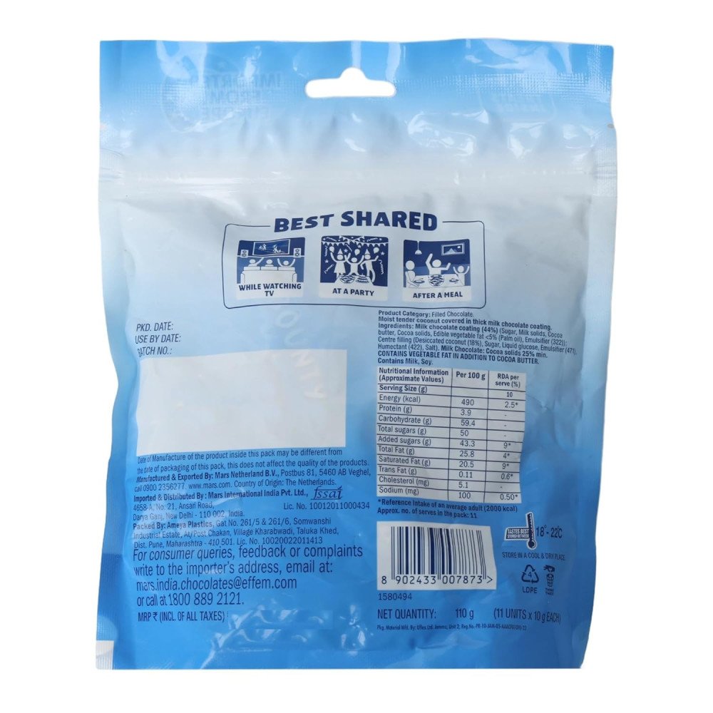 M ved Bounty Miniatures Chocolate Coconut Candy