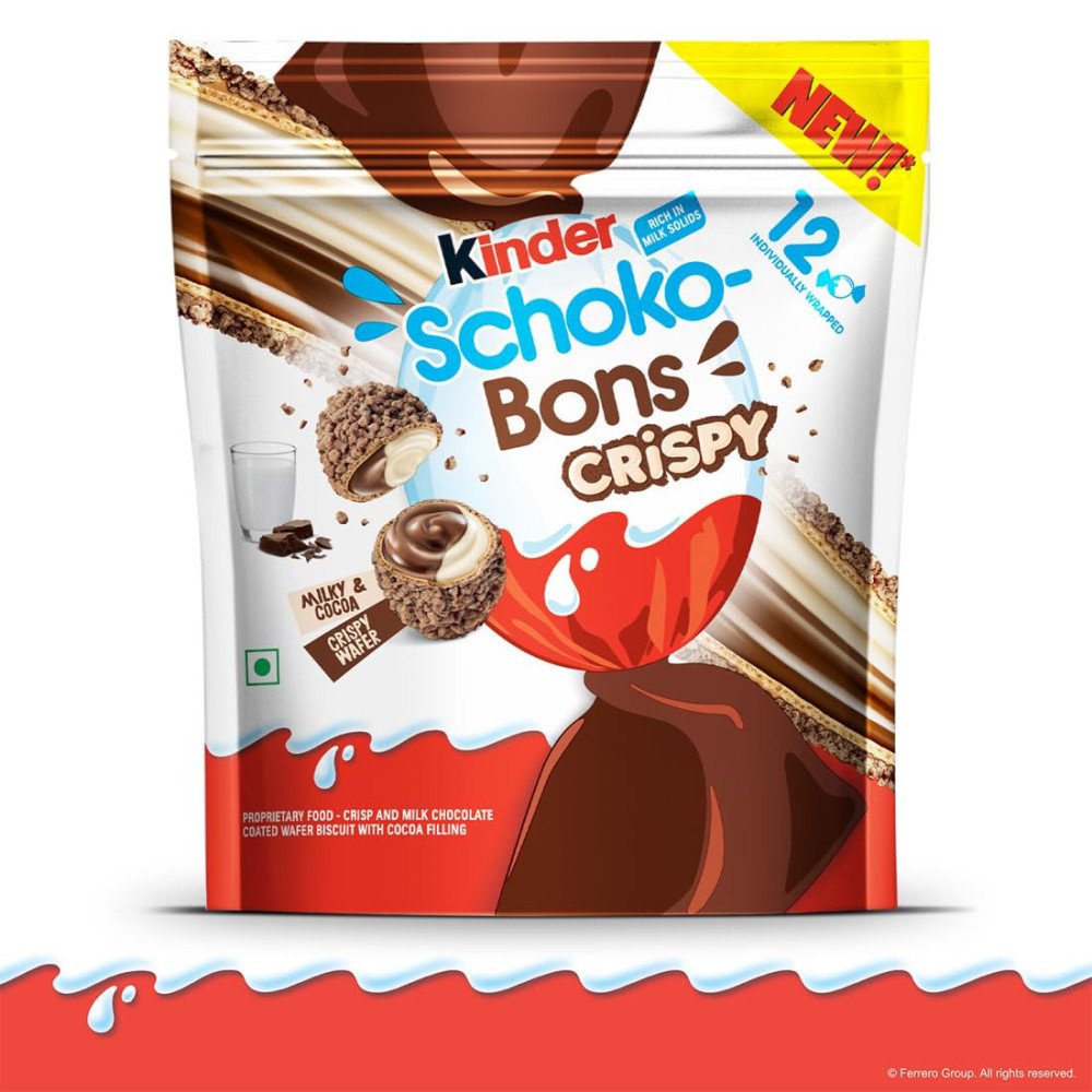 M ved Kinder Schoko-Bons Crispy, Milk Chocolate Wafer