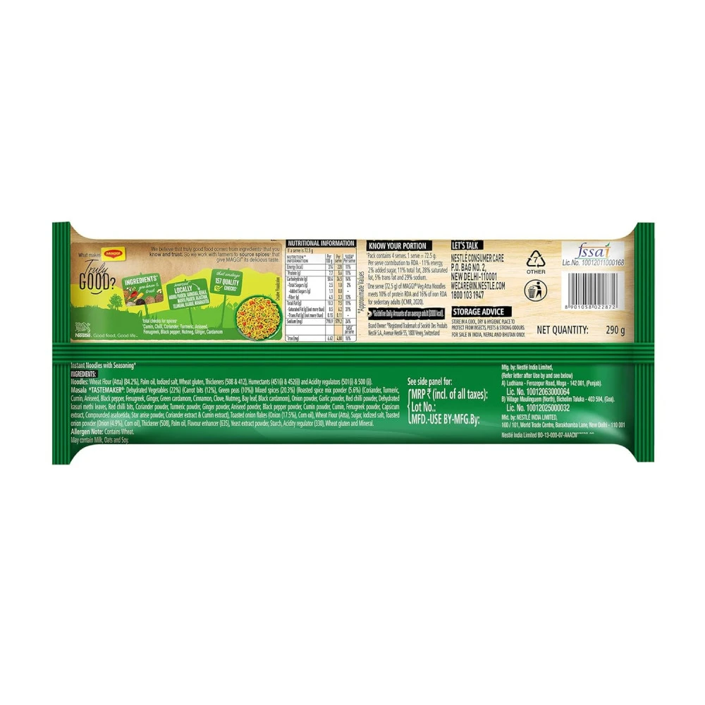 MAGGI Nutri-licious Veg Atta Masala Noodles 290gm