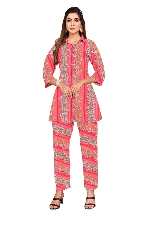 Pick Cell Women Cotton Canderi Kurti and Pant | Ethnic for and Comfortable Cotton Blend | Stylish Festive and Casual Outfit