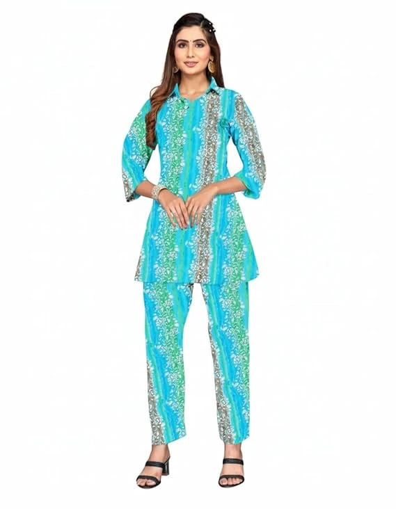 Pick Cell Women Cotton Canderi Kurti and Pant | Ethnic for and Comfortable Cotton Blend | Stylish Festive and Casual Outfit