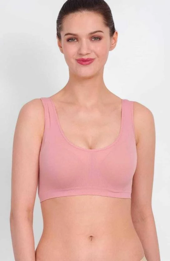Women Bralette Non Padded Bra  Pink