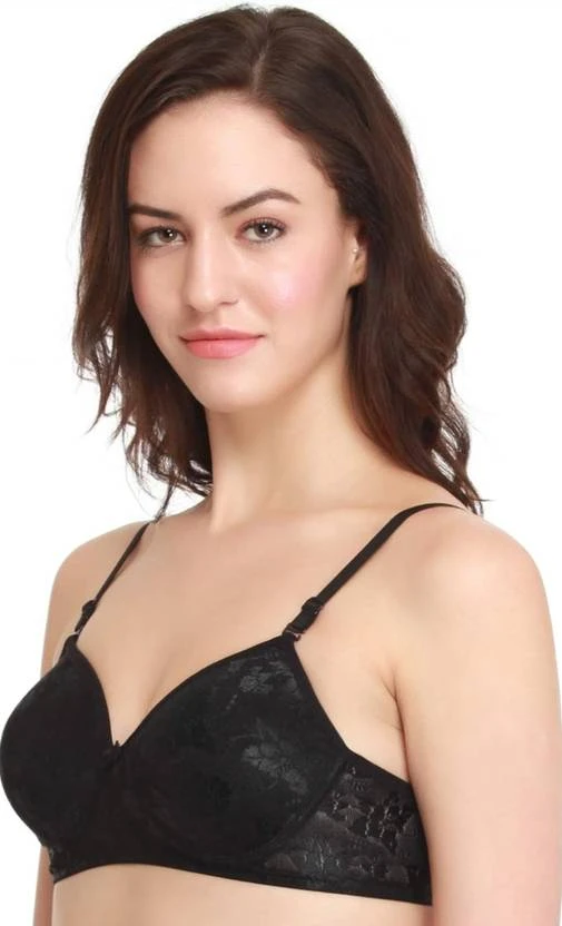 Women Everyday Non Padded Bra  (Black)