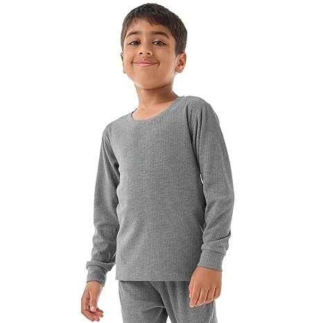 Thermals Top for Kids Premium Thermal Wear for Kids Top Full Sleeves Winter Innerwear for Boys & Girl, Soft, Skin-Friendly, Natural Insulation, Warm, Lightweight Body Warmer for Cold Weather