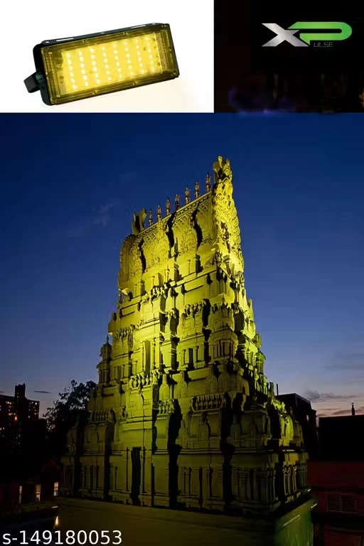 X Pulse 50 Watt Brick Flood Light for Outdoor Color (Warm White (Yellow), Pack Of-1)
