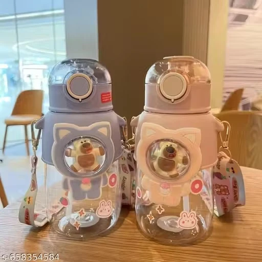 x pulse Cartoon-Printed Teddy Designer Sipper Bottle: Perfect Anti-Leak Gift for Kids 650 ml Water Bottle (Set of 1, Multicolor)