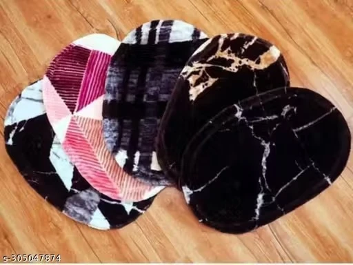 5pc Premium Doormats Combo Attractive Doormat Mats Water Absorbing Mat for Home Bedroom Mat 33×53cm Multicolour