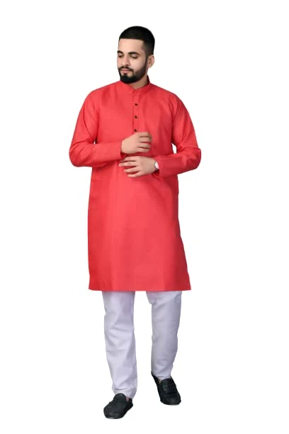 Men’s Cotton Long Kurta - Full Sleeve Mandarin Collar | Casual & Festive Ethnic Wear for MenMen’s Cotton Long Kurta - Full Sleeve Mandarin Collar | Casual & Festive Ethnic Wear for Men