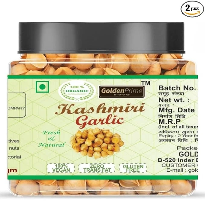 Golden Prime Kashmiri Garlic (Lehsun) 250 Gram, A Taste Of Himalayan Tradition, Premium Himalayan Single Clove Garlic For Strong Immunity & Diabetes