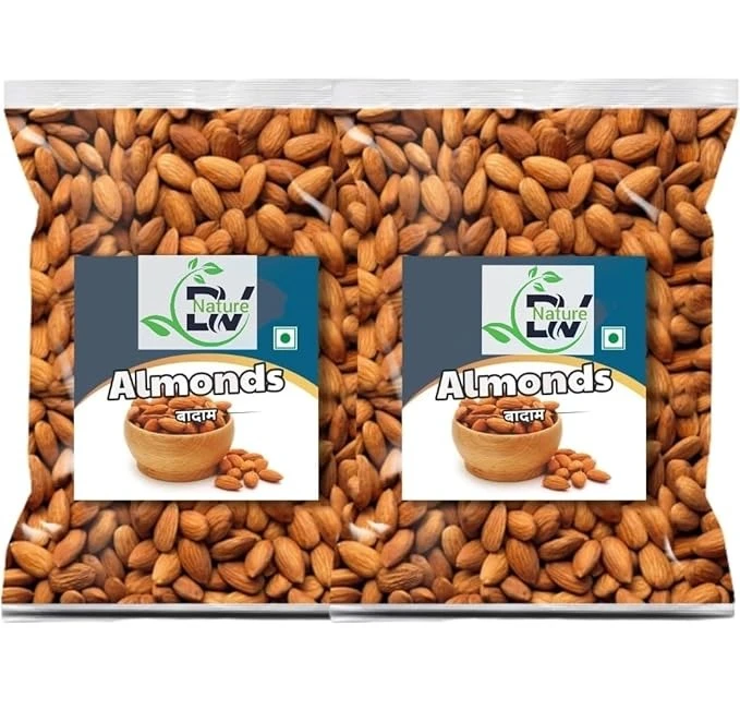 DV NATURE Raw California Almonds, 500g (Rich in Fibre | Rich in Protein)