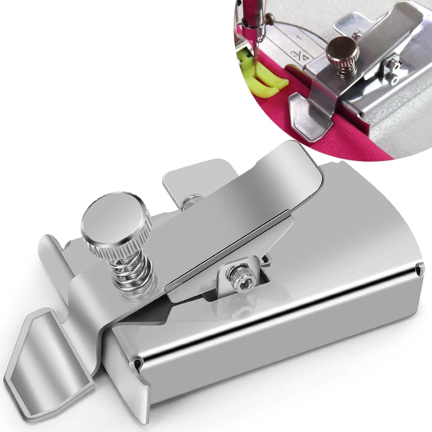 Magnetic Seam Guide for Sewing Machine, Multifunctional Hem Guide with Clip, Universal Sewing Machine Attachment