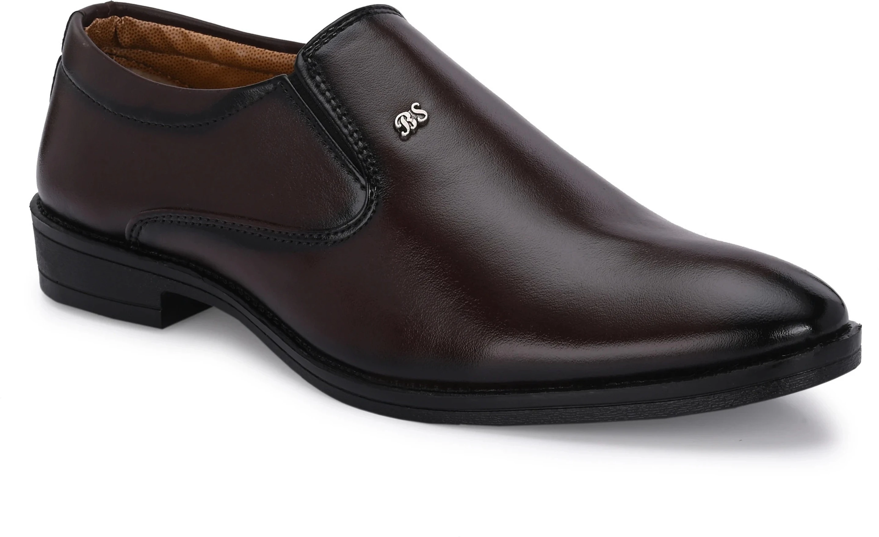 Brown Office Wear & Party Wear Semi Formal shoes Slip On For Men