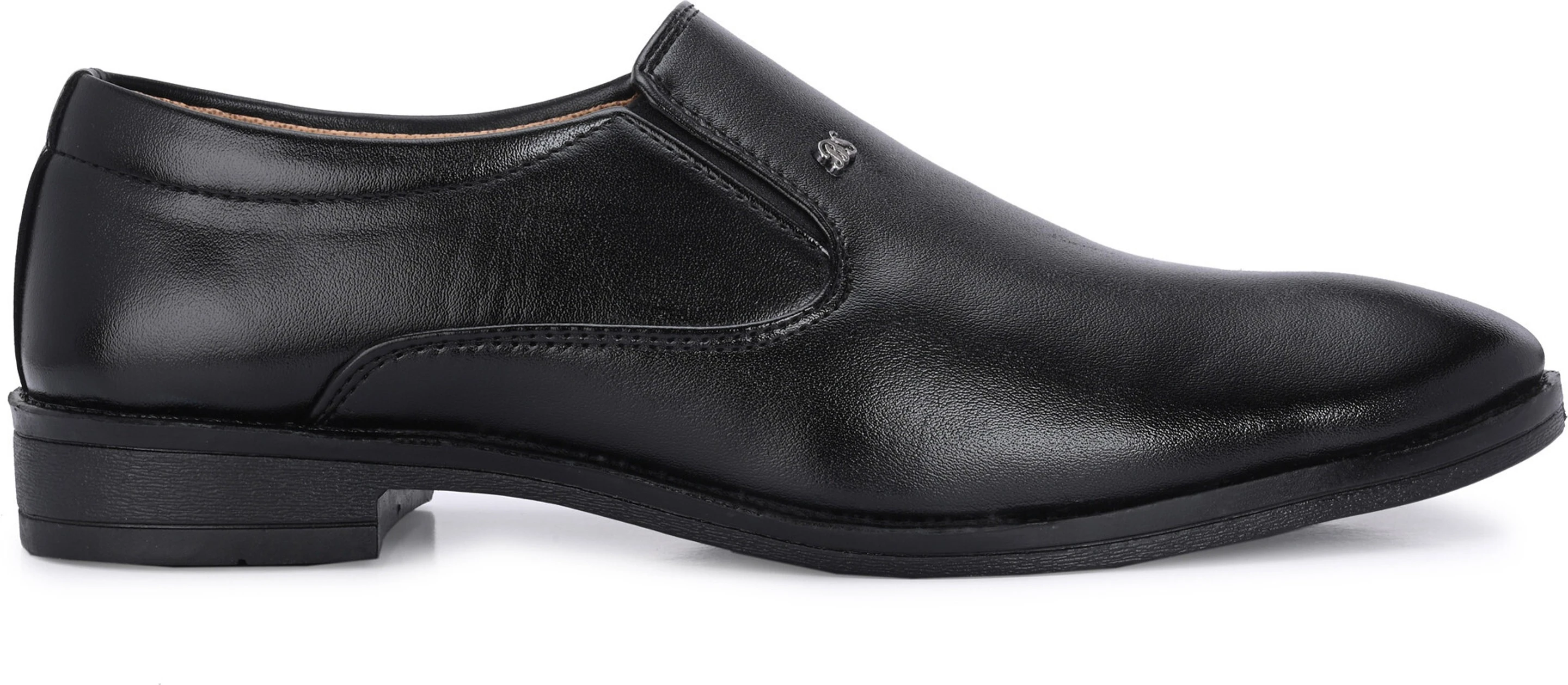 Black Office Wear & Party Wear Semi Formal Slip On shoes Slip On For Men