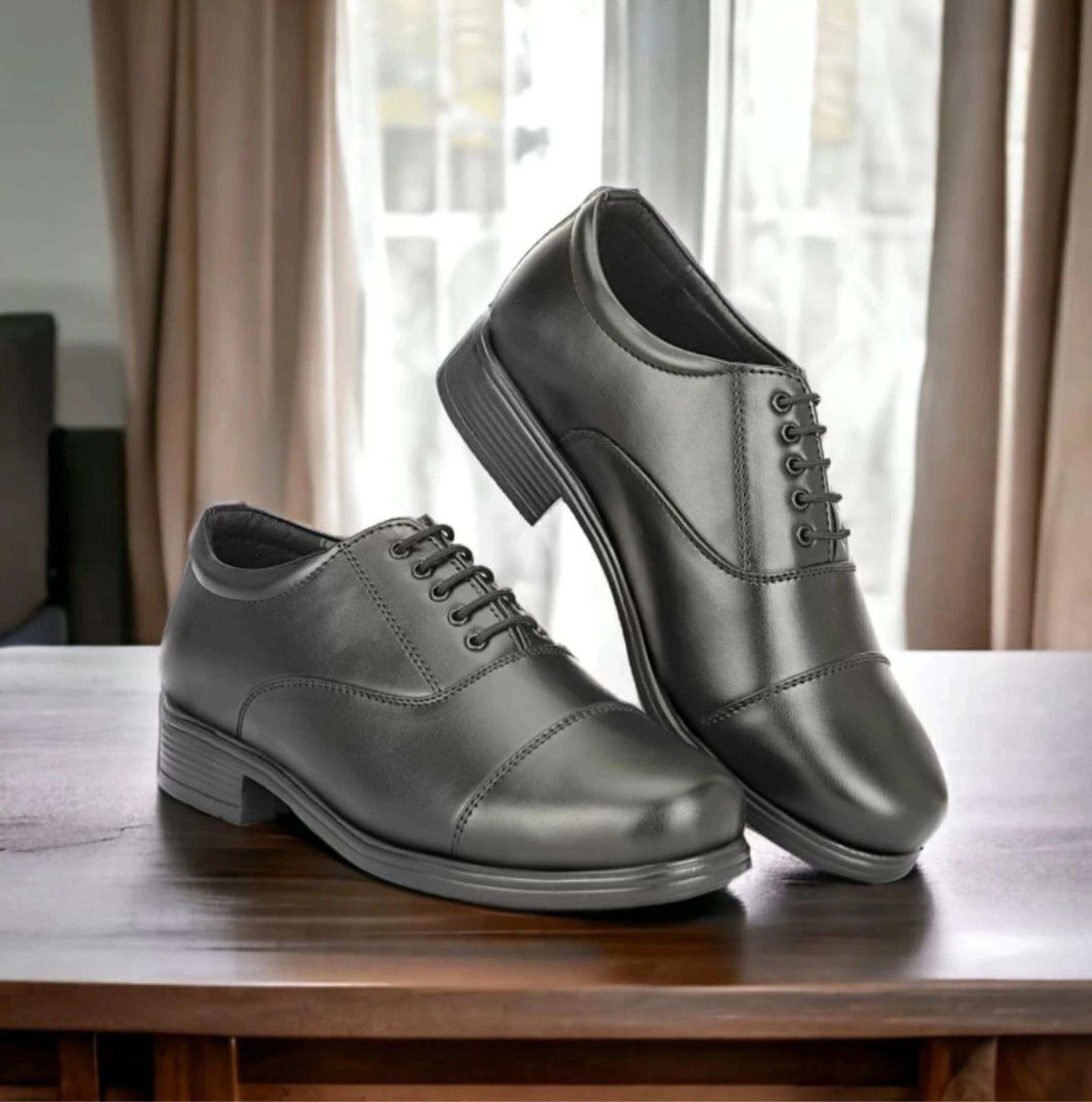 Lightweight Faux Leather and Oxford Police Shoes Oxford For Men