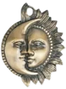 Brass Sun Moon Wall Hanging