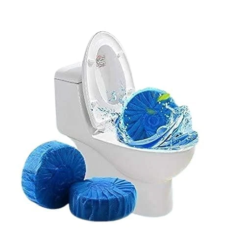 Automatic Toilet Bowl Cleaner Tablets – Powerful Blue Cleaning Balls for Toilet Tank – Long-Lasting Flush Tablets with Deep Clean Bubbles, Deodorizer & Fresh Scent (PACK OF 10)