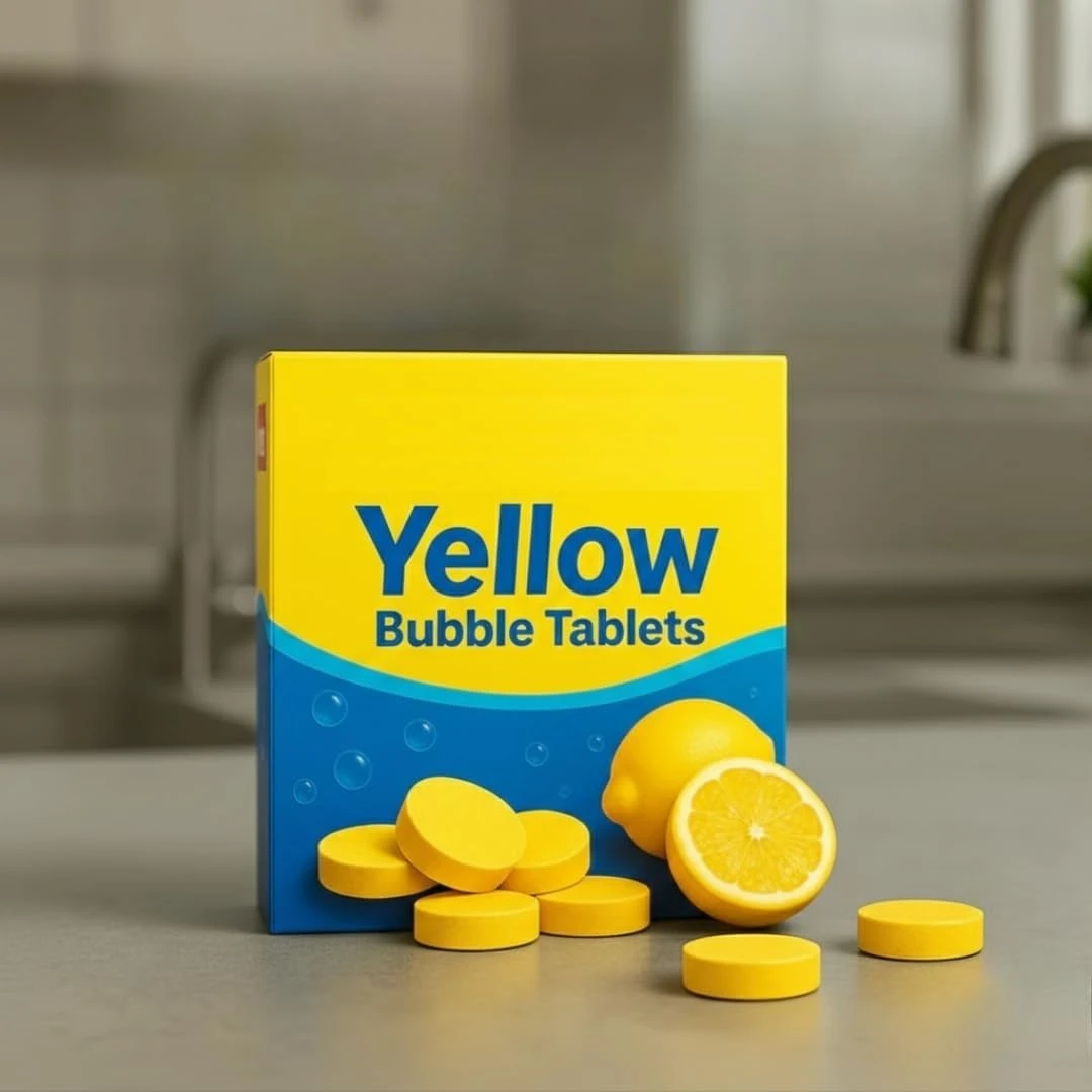 Lemon Deep Clean Bubble Tablets (24 Tablets) | Effervescent Toilet & Drain Cleaning Tablets | Powerful Stain, Odor & Limescale Removal | Fresh Lemon Fragrance (Pack of 24)