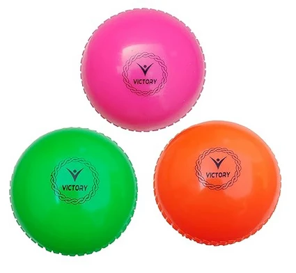 T-20 Synthetic Cricket Ball Match Practice Training | Practice Cricket Ball | Wind Balls | Swing Ball | Indoor & Outdoor Street & Beach Cricket (Multicolor)