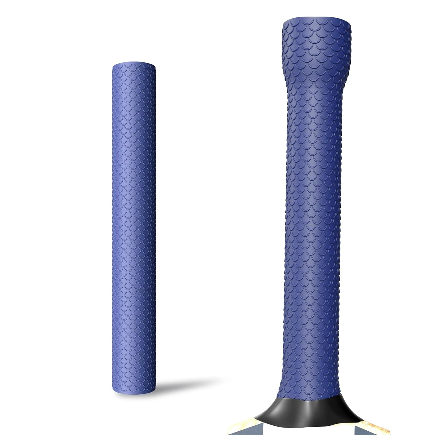 Bat Grip | Ergonomic, Textured Rubber Grip | Blue, Regular Medium Size | Half Moon Style | Better Cricket Swing Control & Comfort