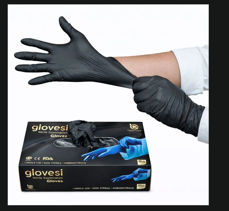 Nitrile examination gloves