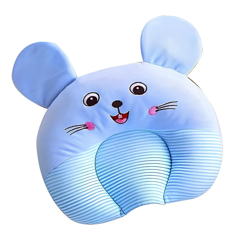 Mustard Seed Pillow for Newborn (0–12 Months) | Soft Cotton Cover Infant Head Support Cushion for Round Head Shaping | Lightweight Cartoon Print Seed Pillow for Babies