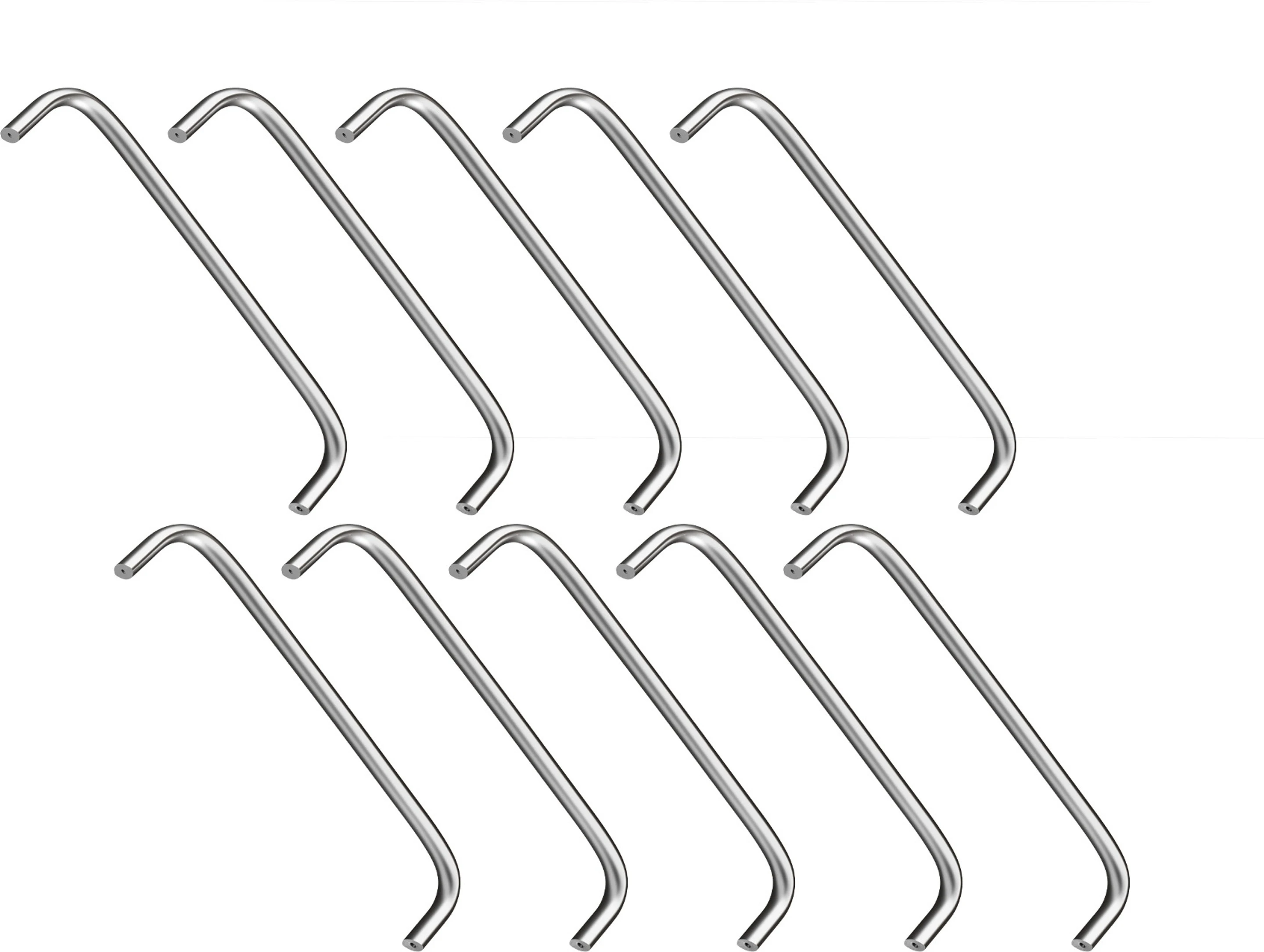 Stainless Steel | Oval D | Dwawer | Cabinet Handles | 6 Inch Pack of 10 Pcs Steel Cabinet/Drawer Handle (Silver Pack of 10)