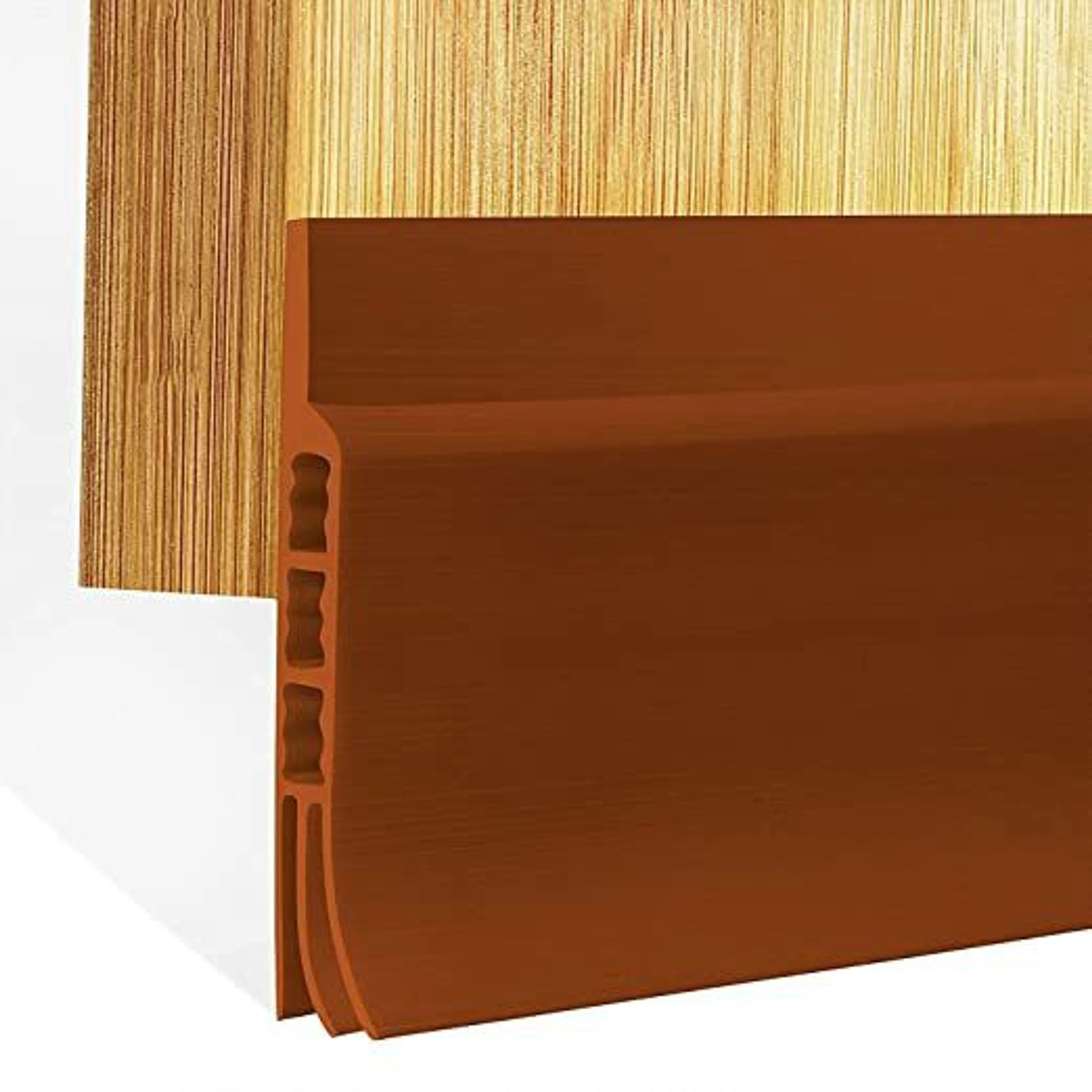 Self-Adhesive Rubber Window Weather-Strip Tape Door Mounted Door Stopper Door Sealing Strip for Home, Air Gap Silicone Shield Waterproof Weather-Strip Floor Mounted Door Stopper (Brown)