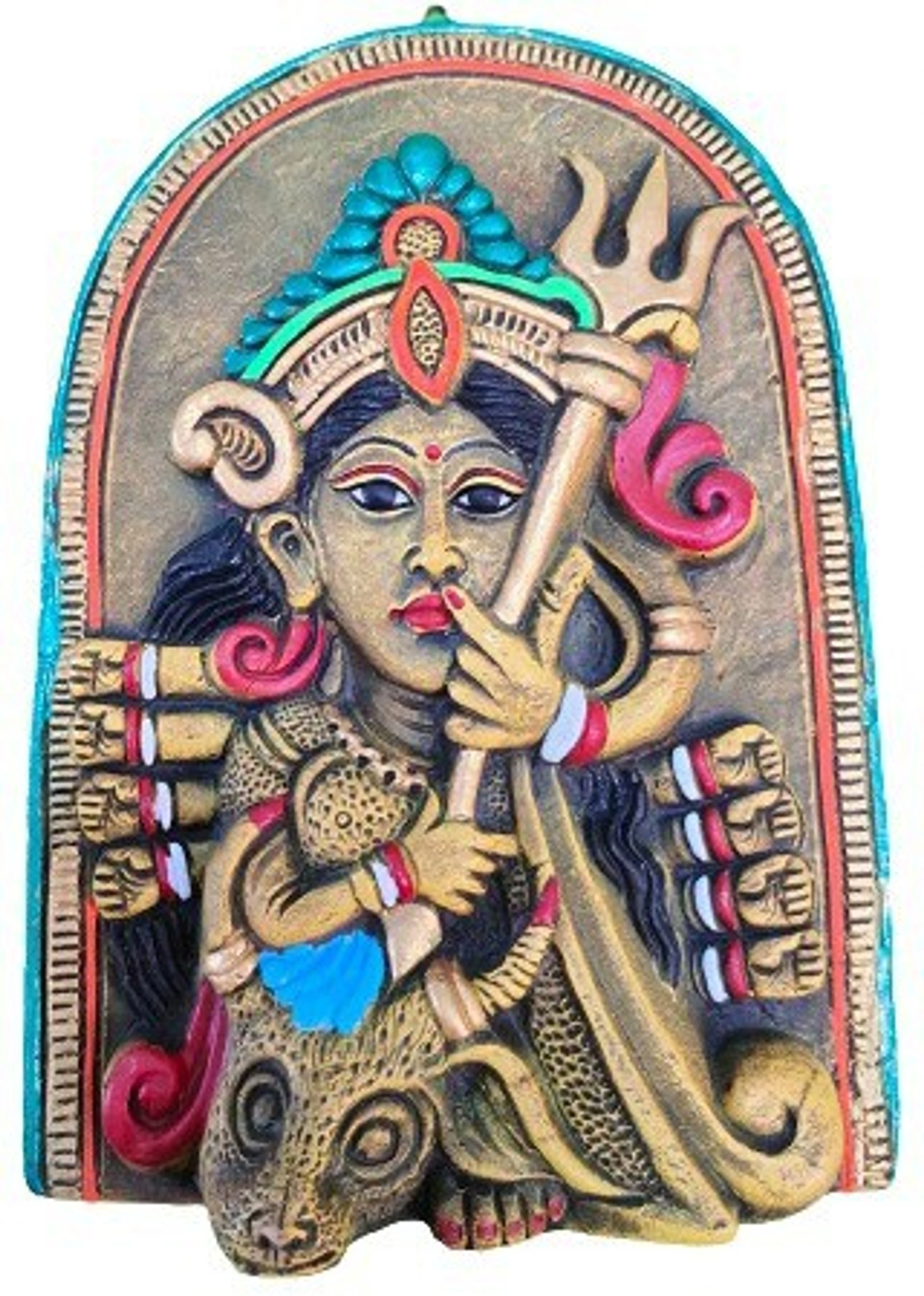 T7-DM-4 Decorative Showpiece  -  25 cm (Terracotta, Multicolor)