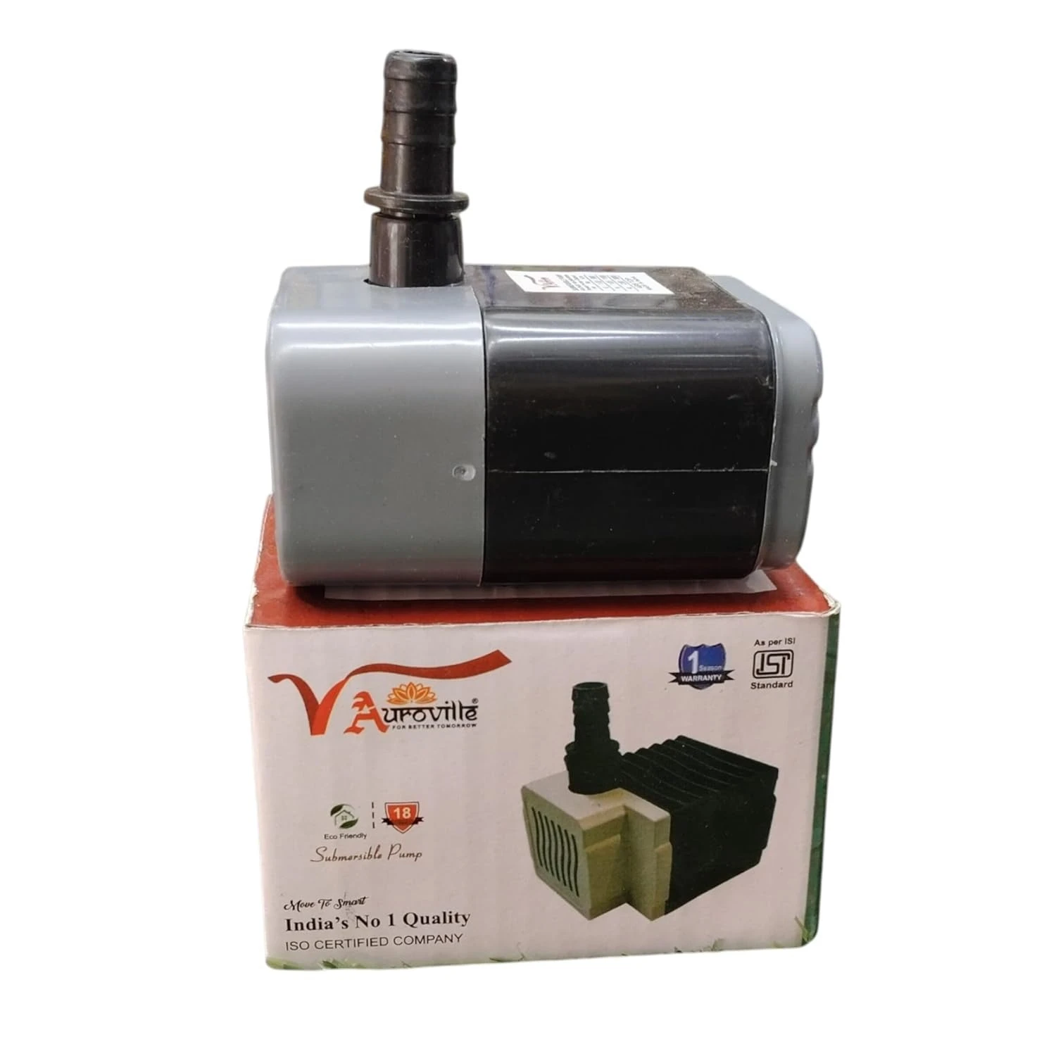 Auroville 18W Submersible Water Pump for Air Cooler, Aquarium, Fountain, & Pond | 6-Foot Lift | Ultra Quiet, Energy Efficient, Long-Lasting Motor (pump pack 1)