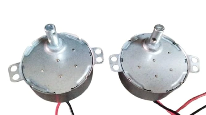 (Pack of 2) AC Synchronous Motor 5/6 RPM, 220-240V 50/60Hz | Low Noise Geared Motor for Display Turntable, Air cooler synchronous swing motor, DIY Projects (4W)