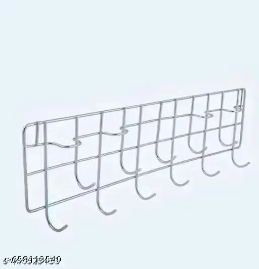10 Hook Metal Wall Hanger | Clothes Key Towel Holder