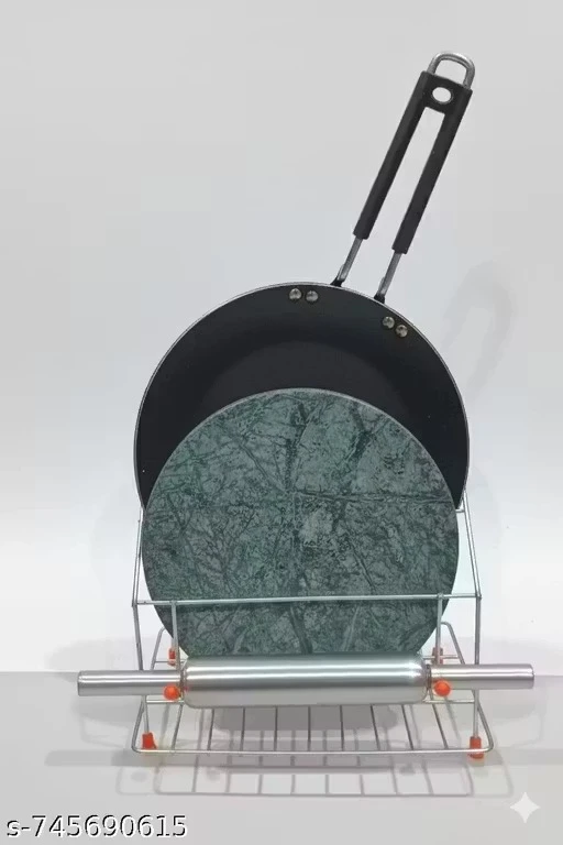 SHREE KITCHEN Presents this DShape chakla belan tawa stand for kitchen , Kitchen Racks , Kitchen Storage , Pack of 1