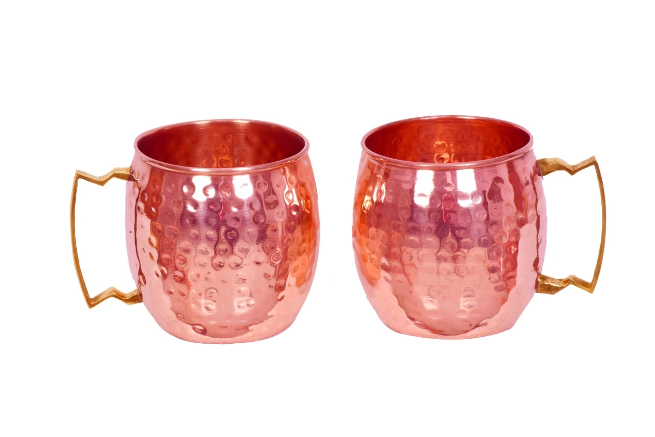 Hammered Copper Moscow Mule Beer Mug Cup, Best for Parties, Barware, 530 ML