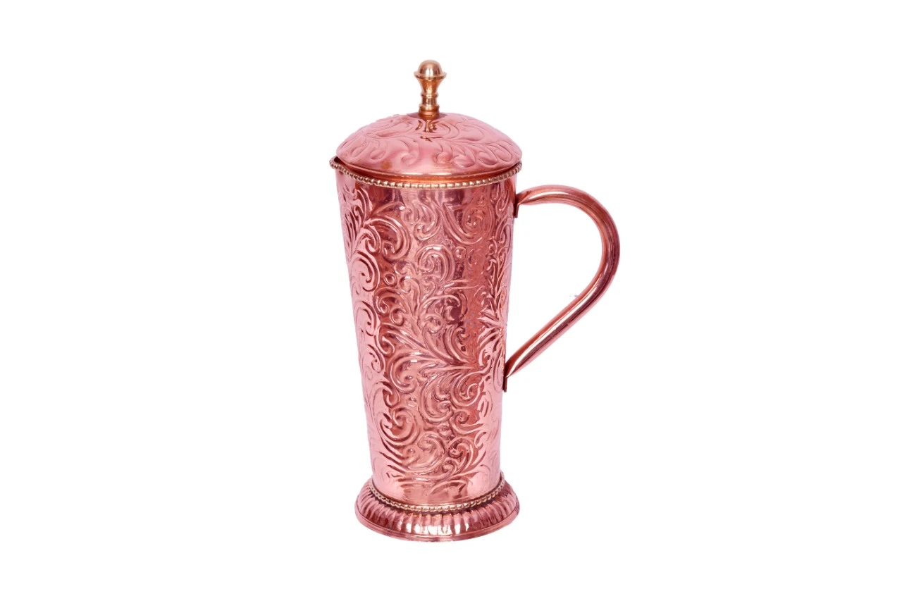 Embossed Jug Tower – Premium Designer Water Jug with Elegant Embossed Finish for Dining & Home Décor
